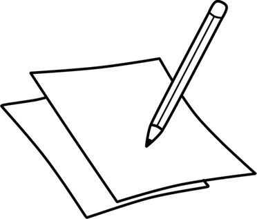 Papers and Pencil Illustration